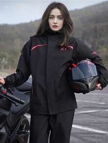 1set Fashionable Thickened Full Body Rain Coat Suit Rain Coat & Rain Pants Set Waterproof And Windproof Rain Jacket For Outdoor Activities, Rain Coat For Men And Women, High Quality Raincoat Rain Poncho Multi Functional Rain Coat Cycling Traveling Climbing Breathable Raincoat Insulation, Galentines, Puppy, Carnival, Party Decorations, Spring Summer Picks, Brides Maid Gifts, Room, Bedroom Decor, Bedroom Decor, Beach, Travel, For Men, For Women, Vacation,Cute Stuff - Multicolor - View 9