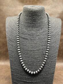 1 Set Fashionable Vintage Western Style Faux Pearl CCB Beaded 3 Layer Necklace, Pink/Black/Red/Blue/White/Yellow Waterdrop Pendant Chain For Women, Suitable For Daily Outfit, Party, Jewelry, Gift For Family/Friends/Yourself - Country Western Style - View 13