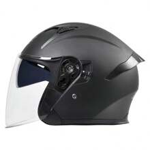 AD Kask motocyklowy HD z podwójną soczewką przeciwmgielną, otwarty, certyfikowany przez Seasons DOT, kask ochronny do jazdy, rozmiar uniwersalny