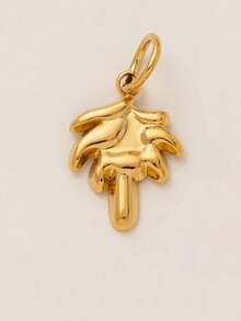 1PC 不锈钢 DIY 精致植物系列吊坠项链炉真空电镀 18K 金首饰制作 - 金色 - 查看 20