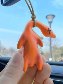 Cute Color Changing Swing Duck Car Interior Accessories Decoration, Swing Rearview Mirror Ornament For Women Men Gift Color-Changing Roast Duck Car Rearview Mirror Ornament Accessories