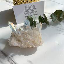Natural Rare White Quartz Crystal Cluster - Mineral Natural Clear Quartz Cluster, AAAA+ Crystal Cluster,Crystal Point Healing, Decorations, Table Accessories, Holiday Gifts, Creative Gifts - White - View 8
