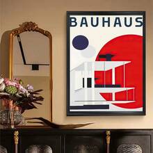 1 件/3 件墙面艺术海报现代简约包豪斯标志性中世纪家具海报高清海报家庭房间酒吧咖啡厅装饰艺术壁画图像，适用于住宅和宿舍墙壁、客厅和酒吧装饰、餐厅或浴室、房间装饰、高品质、无框油画艺术，适合室内/室外使用，无框/带框 - 彩色 - 查看 19