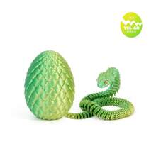 3D Printed Art Creative Snake And Surprise Egg Set With Joints - Colorful Home Office Decor, Perfect For Easter, Halloween And Thanksgiving Gifts | Eye Colors Come In A Variety Of Colors Birthday Graduation