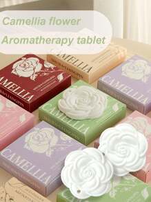 1/5pcs Camellia Shaped Room Wardrobe Fragrance Diffuser, Car Fragrance, Wedding Bridesmaid Gift, Air Freshener Fragrance Refill - Floral Scent - View 1