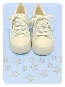 10/20/30/50/100pcs/Set Rhinestone Decorated Alloy Star Charms, Fashion Shiny DIY Shoe/Apparel Decorations, Suitable For Sneakers, Skate Shoes, Boots And Various Garments