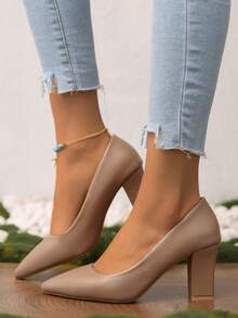 Damen Spitze Pumps mit niedrigem Rist und hohem Absatz, modisch sexy Plateau-Absatz vielseitige Schuhe