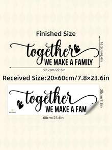 1PC English Phrase Wall Stickers Removable Vinyl Waterproof Stickers Self-Adhesive Easy To Install Suitable For Wall Stickers Living Room Sofa Bedroom Vinyl Home Decoration Decals, Spring Decorations To Make Your Home A New Look, Holiday Decoration Stickers, Birthday Graduation Gifts Room Decor Wall Decor Bedroom Decor Bathroom Decor Room Decor Home Decor Living Room Wall Paper Wall Papers Kitchen Decor Personalised Stickers - Black - View 2