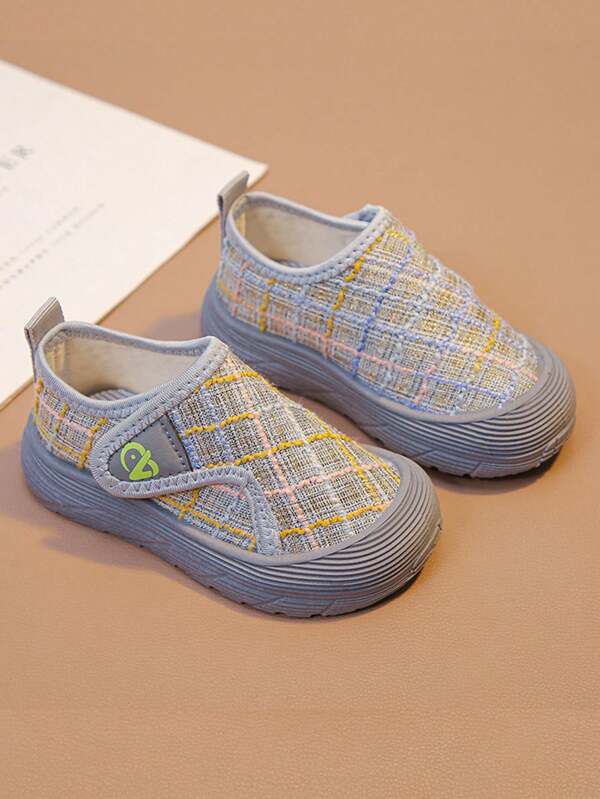 1 Pair Toddler Boys Girls Colorblock Hook And Loop Casual Sports Shoes, Suitable For Spring/Fall Everyday Outdoor Wear
