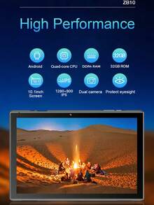 10 Inch Tablet Android 15 Tablet PC, 10.1" Android Tablets DDR4 8GB RAM 32GB ROM 2MP+8MP Dual Camera 5G WiFi-6 BT Support 1TB Expand 10 In IPS 6000mAh Battery Powerful Performance Tablets - 灰色 - 查看 5