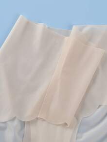 5pcs/Pack Women's Ultra Thin Seamless Microfiber Mid Waist Panties, Breathable & Comfortable - Apricot - View 8