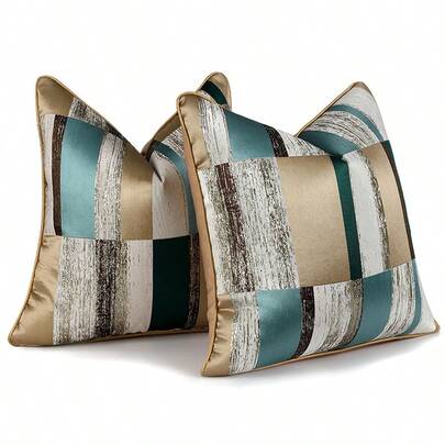 1pc Decorative Sofa Cushion Cover Jacquard Design Throw Pillow Cover Home Decor Livingroom Bedroom Pillowcase 45x45cm