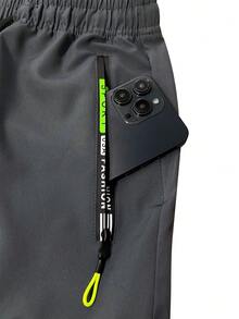 男士休闲工装短裤轻质夏季面料，拉链和图案印花口袋，适合休闲夏季运动男装骑行短裤男友返校 - 灰色 - 查看 6