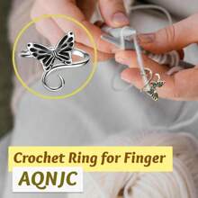 2 Pieces Crochet Rings For Crocheting Cute Yarn Guide Knitting Ring For Finger Adjustable Yarn Tension Ring Crochet Supplies