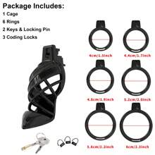 Haifan 3D Printed Chastity Cage With High Heeled Shoe Shape For Men With 6 Sizes Rings & Invisible Lock Lightweight Seamless Resin Material SM Products Adults Sex Toys