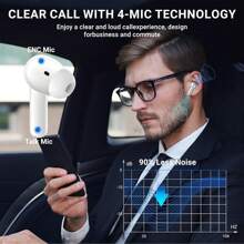 Auriculares inalámbricos, diseño intraauricular, reducción de ruido, calidad de sonido estéreo Hi-Fi, sin retraso, sensor táctil, apto para deportes, compatible con Android/iOS y otros teléfonos inteligentes, duración de la batería (180mAh), nombre de Bluetooth "A7"