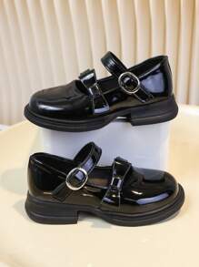 Girls Bow Decor Mary Jane Flats