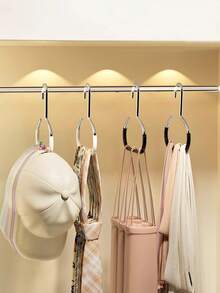 Hat Storage Hook 2pcs/4pcs Stainless Steel And PVC Material Can Store Baseball Caps, Suspenders, Bag - Multicolor - View 2