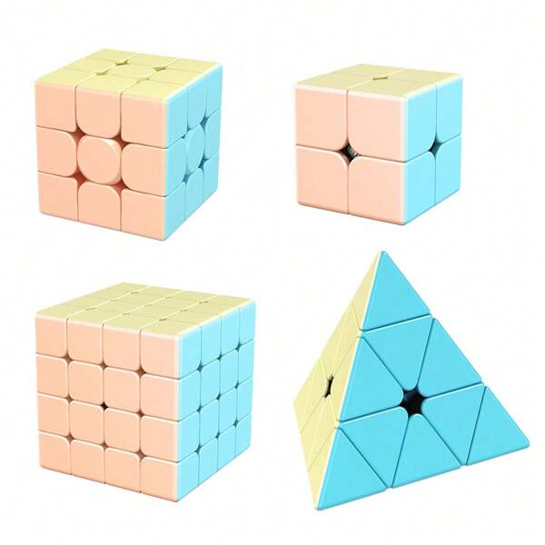1 Piece Macaron Magic Cube Speed Puzzle 3d Three-Dimensional Puzzle Educational Decompression Toy, 2-Level, 3-Level, 4-Level, Pyramid Three-Dimensional Puzzle, Easter Halloween Christmas Birthday Gift