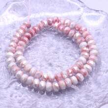 20 Stücke/Beutel 6x8mm facettierte Glasperlen in Macaronfarben für Schmuckherstellung, Sommerfarben, DIY Halskette, Handyketten, Raumperlen