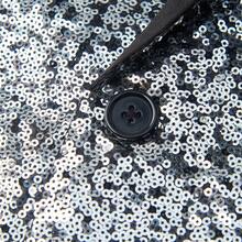 Men Sequin Shiny Prom Suit Jacket One Button And Blazers Tuxedo For Wedding Banquet - 黑色 - 查看 7