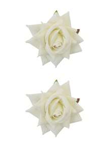 2 piezas Clips de pelo con diseño de rosa de moda, hechos de fibra de poliéster, lindos, adecuados para uso diario, maquillaje, fiestas, y apropiados para todas las estaciones, incluyendo Halloween - A - Ver 9