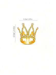 1/2/5pcs Crown Shaped Rhinestone Decor Cake Topper,
