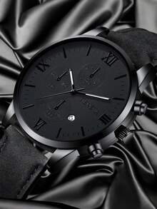 1pc Men's Luxury Quartz Wrist Watch, Fashionable Men's Business Watch