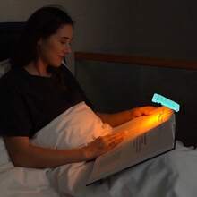 1pc Book Light Rechargeable, Reading Light Lamp Clip On Books, Eye Caring 3 Colors, 5 Brightness & Stepless Dimming, Long Lasting Up To 80hrs, Portable Mini Reading Lamp For Readers- Rose - Multicolor - View 10