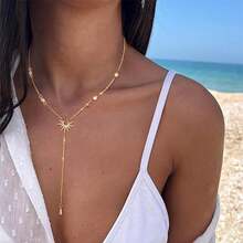 1pc Pendant Necklace Y Shaped Necklace Gold Silver Long Pendant Necklace Women's Jewelry - Y Pendant Necklace - View 15