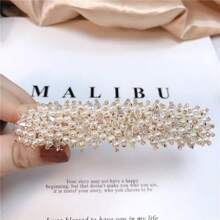 1 Stück/Set Haarspange mit Kunstperlen & Kristallen, große Haarklammer für Halbdutt, Haaraccessoire Geschenk für Mädchen, Muttertagsgeschenk, flache Haarklammer, Haarklammern, Clips fürs Haar, Haarspangen, Haarklauern