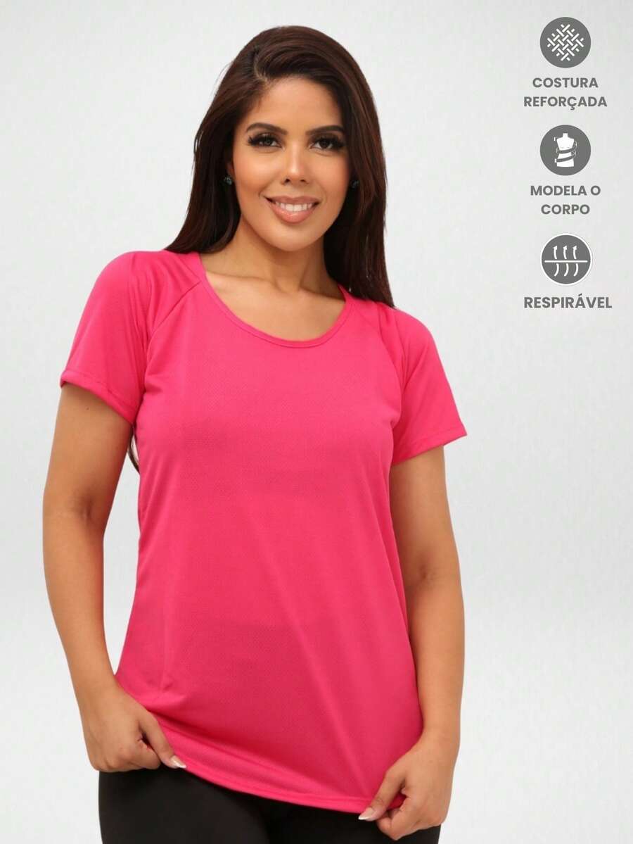 Women Sports Tees & Tanks - Màu Hồng Tươi - Xem 1