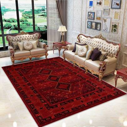 本地地毯，复古波西米亚风格带背衬地毯，可机洗地毯，圆点塑料背衬，房间地毯，卧室，家庭办公室，儿童房，游戏室，厨房，餐厅母亲节家居浴室装饰户外地毯门垫秋季装饰地毯浴室配件返校