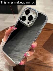 Funda protectora con material de espejo grueso y resistente a golpes para 16 Pro Max, 15, 14, 13, 12, 11 series, con diseños creativos de dibujos animados y moda, compatible con teléfonos inteligentes de Apple