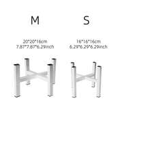 1pc Gold-Color Metal Flower Rack Display Stand, Home Garden Decor Holder For Planters - Indoor & Outdoor - White - View 4