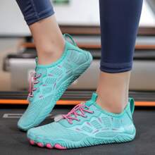 1 Pair Women Outdoor Beach/Water Park Shoes, Soft Bottom Shoes,Anti-Slip, Barefoot, Suitable For Swimming, Fitness, Yoga, Skipping