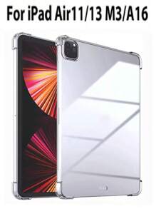 1pc Transparent TPU/Full Edges/Shockproof/Four Corner Airbag/Silicone Soft Case/Protective Cover Compatible With IPad