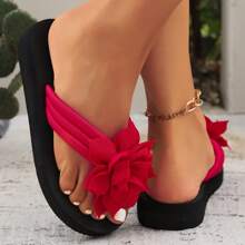 Plus Size 36-43 Women Casual Flower Print House Slippers - Comfortable Sandals