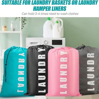 Bolsa de lavandería, bolsa de almacenamiento, bolsa con cordón rosa/verde/gris, bolsa de lavado de viaje, organizador de ropa, bolsas de lavandería de viaje extra grandes para ropa sucia, bolsas de lavandería para viajar, bolsas de lavandería para dormitorio, bolsa de viaje de lavandería de 24" X 36", artículos esenciales para dormitorio, artículos esenciales para la universidad, accesorios de viaje, múltiples colores disponibles, útiles escolares, accesorios escolares, de vuelta a la escuela, estudiantes universitarios.