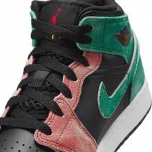 Big Kid's Jordan 1 Mid SE "S Playground" Blk/Grn-Dune Rd (FQ1292 003) - màu đen - Xem 6