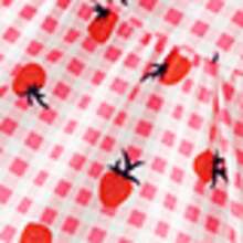 可爱草莓印花荷叶边袖宠物猫/狗连衣裙，带时尚帽子，夏季 - 粉色 - 查看 7