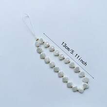 Fashionable Faux Pearl Shell Style Handmade Beaded Phone Lanyard, Minimalist & Versatile Cellphone Charm - Multicolor - View 4