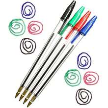 100/50/10/1支装 绿色子弹头圆珠笔 防水创意塑料圆珠笔 男女学生适用 书写、记笔记、标记、绘画 文具 学习用品 - 圓形 - 查看 4