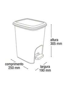 Rattan Waste Bin 7 Liters With Lid And Pedal Office Bedroom Bathroom Kitchen