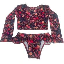 Kids Long Sleeve Bikini For Girls UV+ Protection