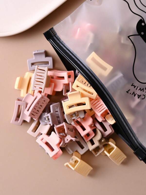 30 pezzi Graziosi fermagli per capelli di colore tè al latte, fermagli a forma di graffetta, per donne, piccoli morsetti per capelli per codino, frangia, retro della testa, back to school