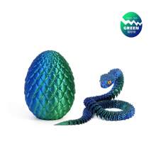 3D Printed Art Creative Snake And Surprise Egg Set With Joints - Colorful Home Office Decor, Perfect For Easter, Halloween And Thanksgiving Gifts | Eye Colors Come In A Variety Of Colors Birthday Graduation