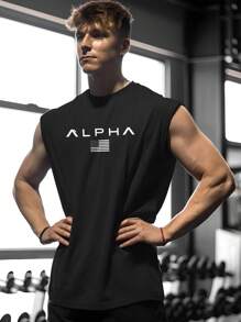 Men's Athletic Wide Shoulder Tank Top, Quick-Dry Breathable Fabric, Suitable For Home Workouts, Camping, Summer Outdoor Activities, Multipurpose Design To Meet Various Training Needs
