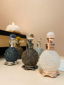 1pc 15ml Essential Oil Perfume Bottle, High End Aromatherapy Bottle, Crystal Bottle, Small Refillable Aromatherapy Bottle, Holiday Travel Essential Oil Dispenser Bottle With Glass Dropper, Vintage Dubai Style Bottle, Mother's Day Gift,Women's Gift, Valentine's Day Gift, Travel, Valentine's Day, For Living Room, Bedroom, Beauty Salon Decoration (No Perfume, Only Empty Bottle) Gifts Birthday Graduation