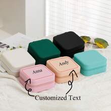 1pc/5pcs/10pcs/20pcs/30pcs Personalized Jewelry Storage Box, Customized With Name, Letter, Anniversary Date, Perfect Gift For Girlfriend, Anniversary, Fashion, Colorful, Casual, Minimalist, Personalized, Unique, Ideal Gift For Girlfriend, Family, Friends, Suitable For Valentine's Day, Birthday, Graduation, Wedding, Prom